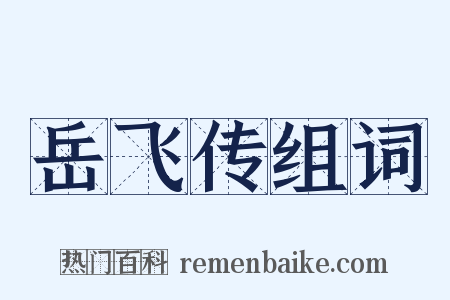 岳飞传组词是什么意思的图片